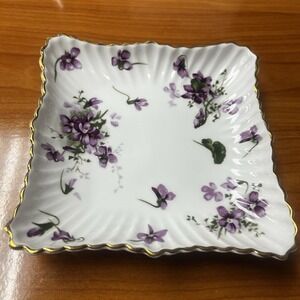Hammersley Made in England Vintage Bone China Square‎ Candy Dish 5"x5"